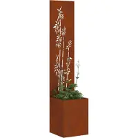 vidaXL Brise-vue pour jardin Floral Rouillé 32 x 32 x 150 cm