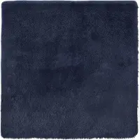vidaXL Tapis shaggy à poils longs NAVARRA bleu marine 120x120 cm