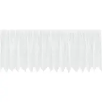 vidaXL Rideau en Dentelle avec des rideaux Blanc 80 x 400 cm Polyester
