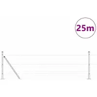 vidaXL Clôture en fil de fer soudé avec socle en béton 25 x 0,4 m (L x H)