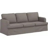 vidaXL Ensemble de canapés , 2 pièces, taupe, 201 x 80 x 85 cm, tissu