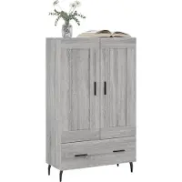 vidaXL Highboard Gris Sonoma 69,5x31x115 cm Matériau dérivé du bois
