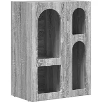 vidaXL Meuble de rangement ELST, Sonoma-gris, 59 x 35 x 80,5 cm, panneaux de particules