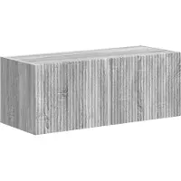 vidaXL Ensemble de meubles TV mural 4 pcs Gris Sonoma Bois composite