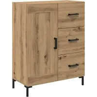 vidaXL Highboard Chêne Artisan 69,5 x 34 x 180 cm Matériau dérivé du bois