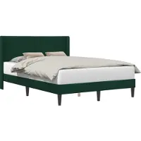 vidaXL Cadre de lit avec tête de lit Vert foncé 120 x 200 cm Velours
