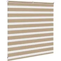 vidaXL Store double beige sable 150 x 100 cm Largeur du tissu 145,9 cm Polyester