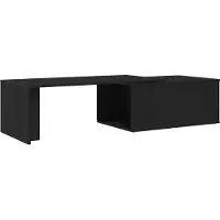 vidaXL Table Basse Chêne Noir 150X50X35 Cm Avec Bois d'Ingénierie Lumarko !