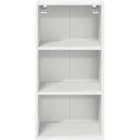vidaXL Armoire suspendue avec stockage Riga Blanc 40 x 29,5 x 80 cm