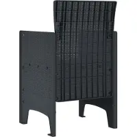vidaXL : 2 chaises de jardin, anthracite, en polypropylène