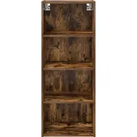 vidaXL Armoire suspendue Riga Chêne fumé 40 x 29,5 x 100 cm
