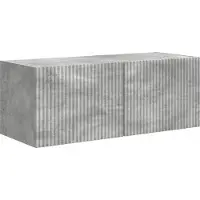 vidaXL Meuble TV mural, lot de 2, aspect béton, 78,5 x 31 x 29,5 cm, aggloméré
