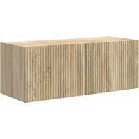 vidaXL Ensemble de meubles TV Fixé au mur 3 pcs Chêne Sonoma Bois composite