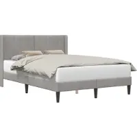 vidaXL Cadre de lit avec tête de lit Gris clair 160 x 200 cm Velours