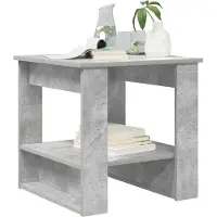 vidaXL Table basse Béton Gris 51 x 50 x 50 cm Bois composite