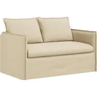 vidaXL Ensemble de canapés , 2 pièces, couleur crème, 136 x 82 x 85 cm, tissu