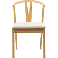 vidaXL - 2 chaises de salle à manger. Bois d'hévéa massif, couleur naturelle et claire
