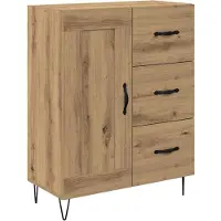 vidaXL Highboard Chêne Artisan 69,5 x 34 x 180 cm Matériau dérivé du bois