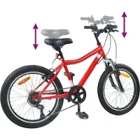 vidaXL vélo pour enfant , 24 pouces, 6 vitesses, pour les enfants de 8 à 12 ans, couleur rouge
