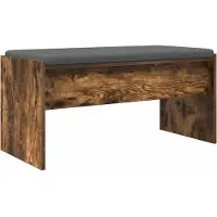 vidaXL Banc d'entrée avec coussin Chêne fumé 80 x 38 x 46 cm