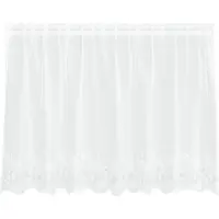 vidaXL Rideau en Dentelle avec des rideaux Blanc 80 x 200 cm Polyester