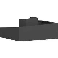 vidaXL Cache-pot de jardin Noir 100 x 100 x 50 cm Acier laminé à froid