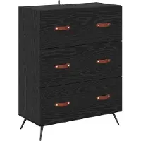 vidaXL Highboard noir imitation chêne 69,5 x 34 x 180 cm Bois composite