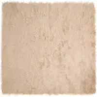 vidaXL Tapis en Peau de Mouton Synthétique Beige 160 x 160 cm