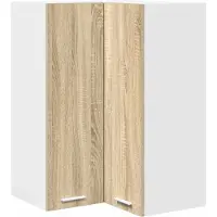 vidaXL Armoire suspendue Riga Chêne Sonoma et Blanc 57 x 57 x 80 cm