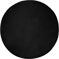 vidaXL Tapis en Fourrure Synthétique de Lapin Olite Noir Ø 160 cm