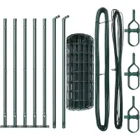 vidaXL Clôture en fil de fer soudé avec socle en béton 10 x 0,4 m (L x H)