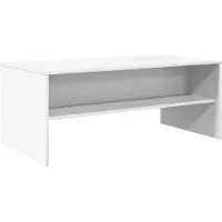vidaXL Table basse blanche 100 x 50 x 40 cm Bois composite