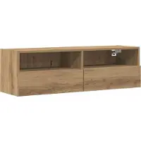 vidaXL Armoire TV murale 2 pcs Chêne Artisan 100 x 30 x 30 cm