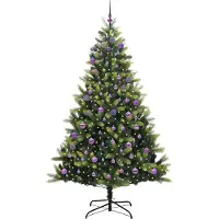 vidaXL Arbre de Noël Artificiel Articulé 300 LEDs Vert 240 cm