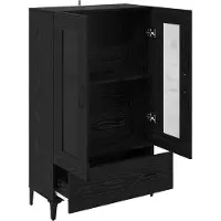 vidaXL Meuble haut , noir, imitation chêne, 70 x 31 x 115 cm