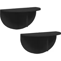 vidaXL Étagère Murale 2 pcs Noir 38 x 19 x 19 cm Bois d'ingénierie