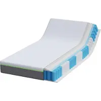 vidaXL Matelas mi-ferme, 100 x 200 cm, blanc et gris