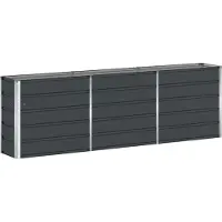 vidaXL Jardinière Anthracite 160 X 40 X 75 Cm Acier