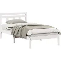 vidaXL Cadre de lit blanc 90 x 190 cm Pin massif