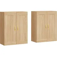 vidaXL Armoires murales 2 pcs. chêne Sonoma bois composite
