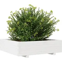 vidaXL Jardinière blanc 90x90x26,5 cm bois de pin massif