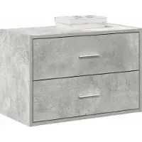 vidaXL Armoire avec 2 tiroirs gris béton 60x31x40 cm Bois composite