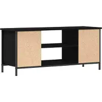 vidaXL Armoire TV noir imitation chêne 102 x 35 x 45 cm Matériau dérivé du bois