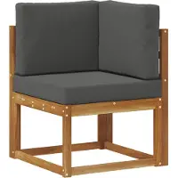 vidaXL Ensemble de canapés d'extérieur avec coussins 6 pièces Nature et Anthracite