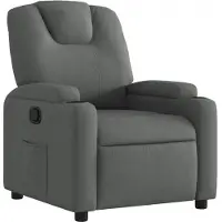 vidaXL Fauteuil relax gris foncé Tissu