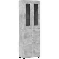 vidaXL Ensemble de meubles TV avec étagère FLORIN, 3 pièces, gris béton, aggloméré