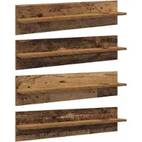 vidaXL Étagères Murales 4 pcs Bois Ancien 80 x 11,5 x 18 cm