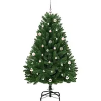 vidaXL Sapin de Noël artificiel avec 150 LED Vert 150 cm PVC et métal