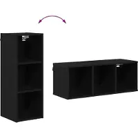 vidaXL Armoire suspendue Riga Chêne noir 30 x 29,5 x 80 cm