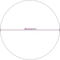 vidaXL Tapis ronds HUARTE Gris Ø 120 CM Polyester